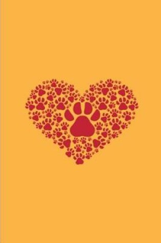 Cover of I Love Dogs Paw Prints Heart Pattern