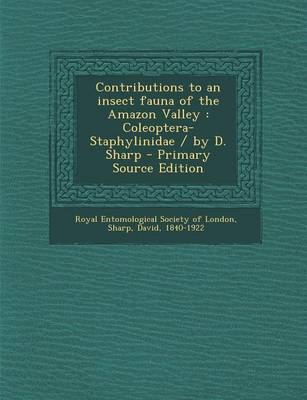 Cover of Contributions to an Insect Fauna of the Amazon Valley