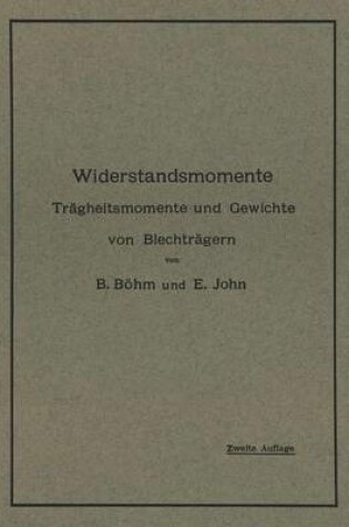 Cover of Widerstandsmomente