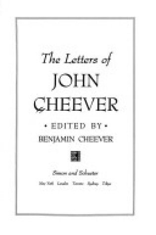 Cover of The Letters of John Cheever