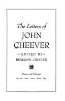 Book cover for The Letters of John Cheever