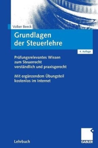 Cover of Grundlagen der Steuerlehre