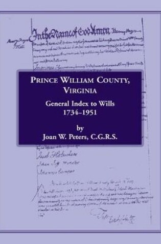 Cover of Prince William County, Virginia, General Index to Wills, 1734-1951