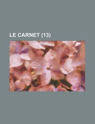 Book cover for Le Carnet (13)