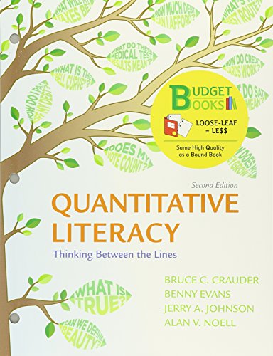 Book cover for Loose-Leaf Version for Quantatative Literacy 2e & Launchpad for Crauder's Quantatative Literacy 2e (Twelve Month Access)