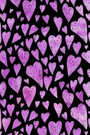 Cover of Journal Notebook Mauve Watercolor Hearts