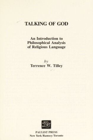 Cover of Talking of God