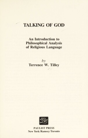 Cover of Talking of God