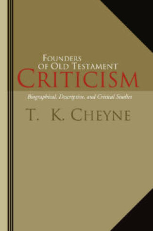 Cover of Founders of Old Testament Criticism