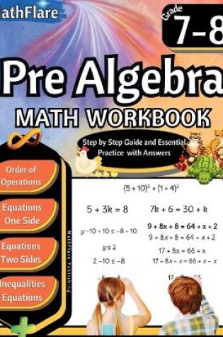 Cover of Pre Algebra Workbook 7th and 8th Grade