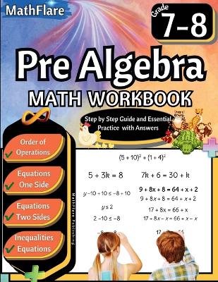 Cover of Pre Algebra Workbook 7th and 8th Grade