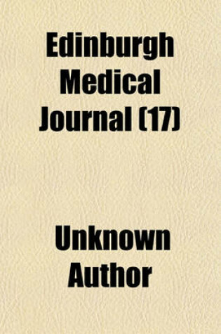 Cover of Edinburgh Medical Journal (Volume 17)