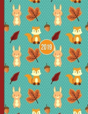 Book cover for 2019 Planner; Rabbits & Foxes
