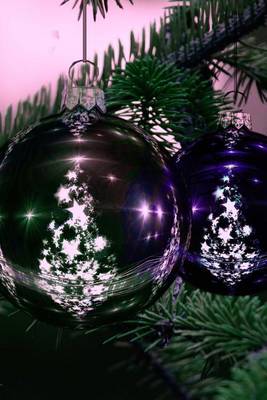 Book cover for Silver and Purple Glass Ornament on the Tree, for the Love of Christmas