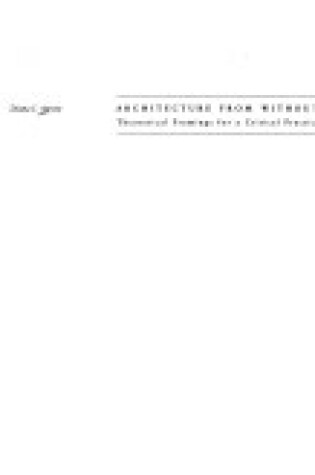 Cover of Architecture from without