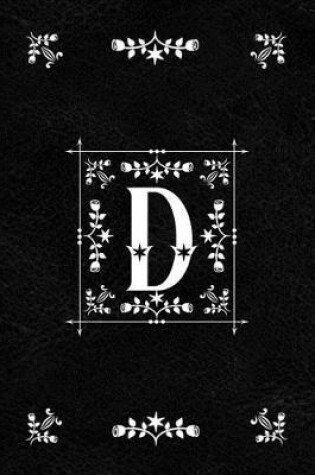 Cover of Scandinavian Design Floral Monogram Daily Journal Notebook - Letter D