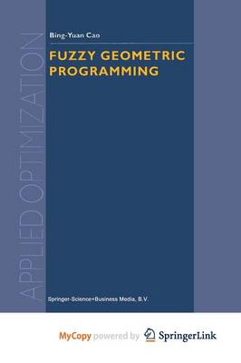 Cover of Fuzzy Geometric Programming