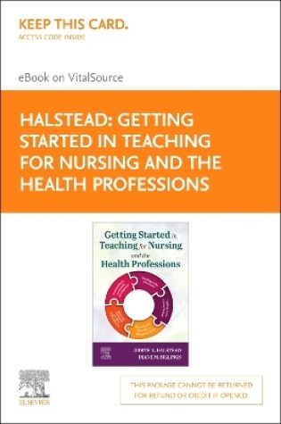 Cover of Getting Started in Teaching for Nursing and the Health Professions - Elsevier E-Book on Vitalsource (Retail Access Card)