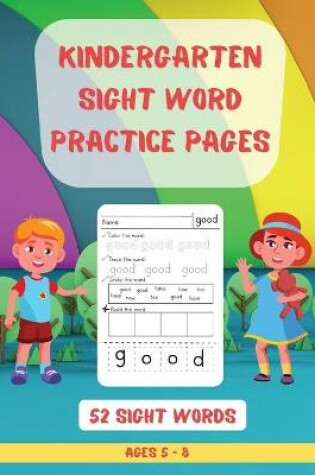 Cover of 52 Kindergarten Sight Words Practice Pages