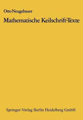 Book cover for Mathematische Keilschrift-Texte