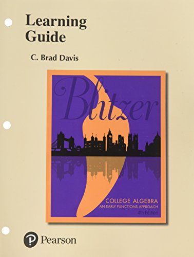 Book cover for Learning Guide for College Algebra