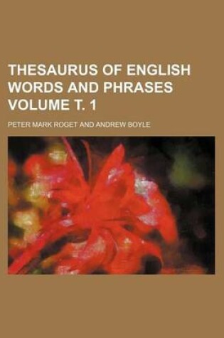 Cover of Thesaurus of English Words and Phrases Volume . 1