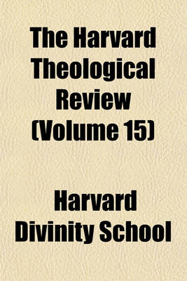 Book cover for The Harvard Theological Review (Volume 15)