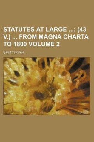 Cover of Statutes at Large Volume 2