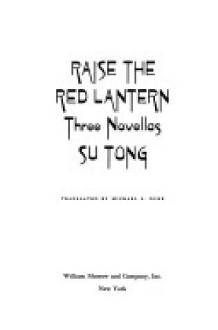 Cover of Raise the Red Lantern