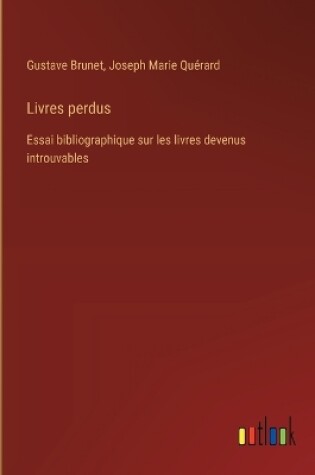 Cover of Livres perdus