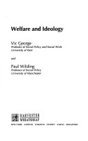 Book cover for Welfare & Ideology