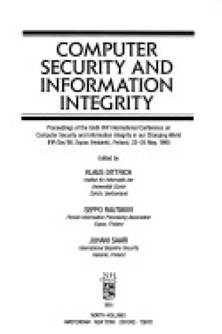 Cover of Computer Security and Information Integrity
