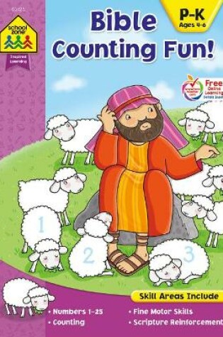 Cover of School Zone Bible Counting Fun! Workbook