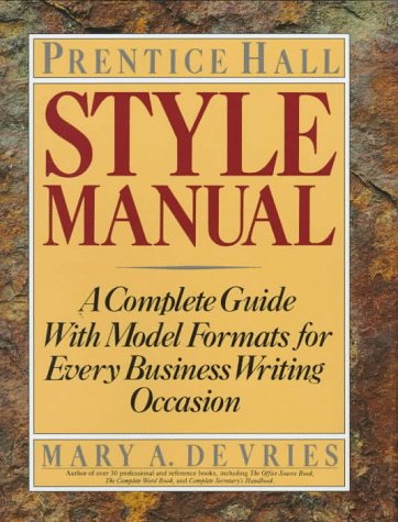 Book cover for Prentice Hall Style Manual