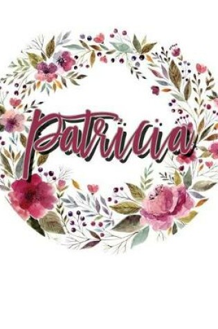 Cover of Patricia Floral Wreath Personalized Notebook