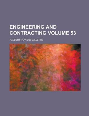 Book cover for Engineering and Contracting Volume 53