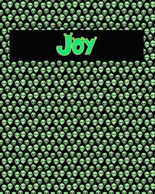 Book cover for 120 Page Handwriting Practice Book with Green Alien Cover Joy