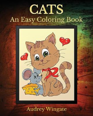 Book cover for Cats - An Easy Coloring Book