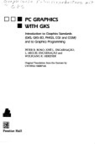 Cover of Personal Computer Graphics with Graphical Kernel Systems