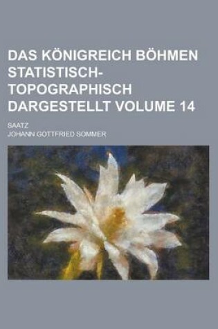 Cover of Das Konigreich Bohmen Statistisch-Topographisch Dargestellt; Saatz Volume 14