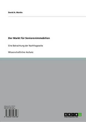 Book cover for Der Markt Fur Seniorenimmobilien
