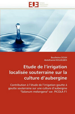 Cover of Etude de l''irrigation Localis e Souterraine Sur La Culture d''aubergine