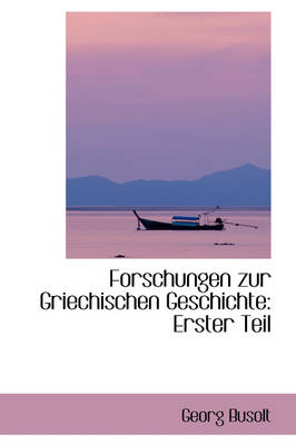 Book cover for Forschungen Zur Griechischen Geschichte