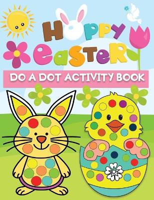 Book cover for happy Easter do a dot activity book