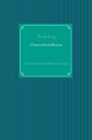 Cover of Unterrichtsreflexion