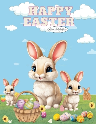 Book cover for Happy Easter Coloring Book For Kids