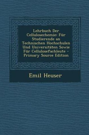 Cover of Lehrbuch Der Cellulosechemie