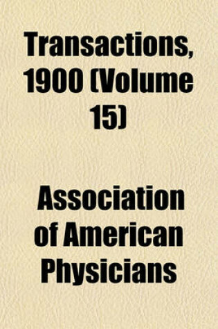 Cover of Transactions, 1900 (Volume 15)