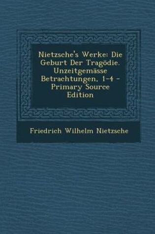 Cover of Nietzsche's Werke