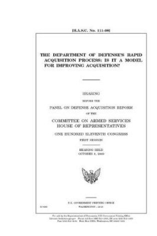 Cover of The Department of Defense's rapid acquisition process